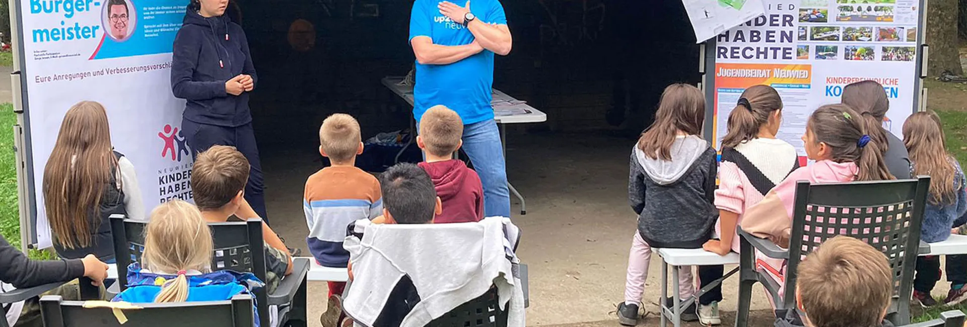 Kinder äußerten Wünsche und Kritk  „Frag den Bürgermeister“-Aktion auf Abenteuerspielplatz