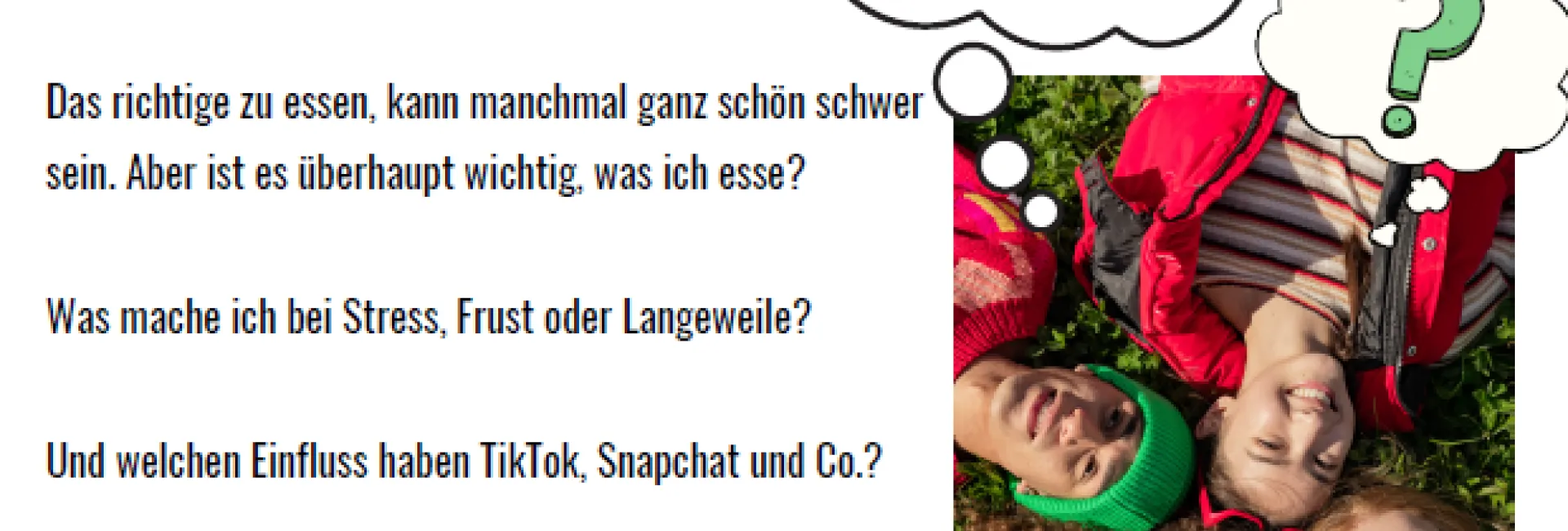 Jugendliche erkunden gemeinsam gesunde Ernährung