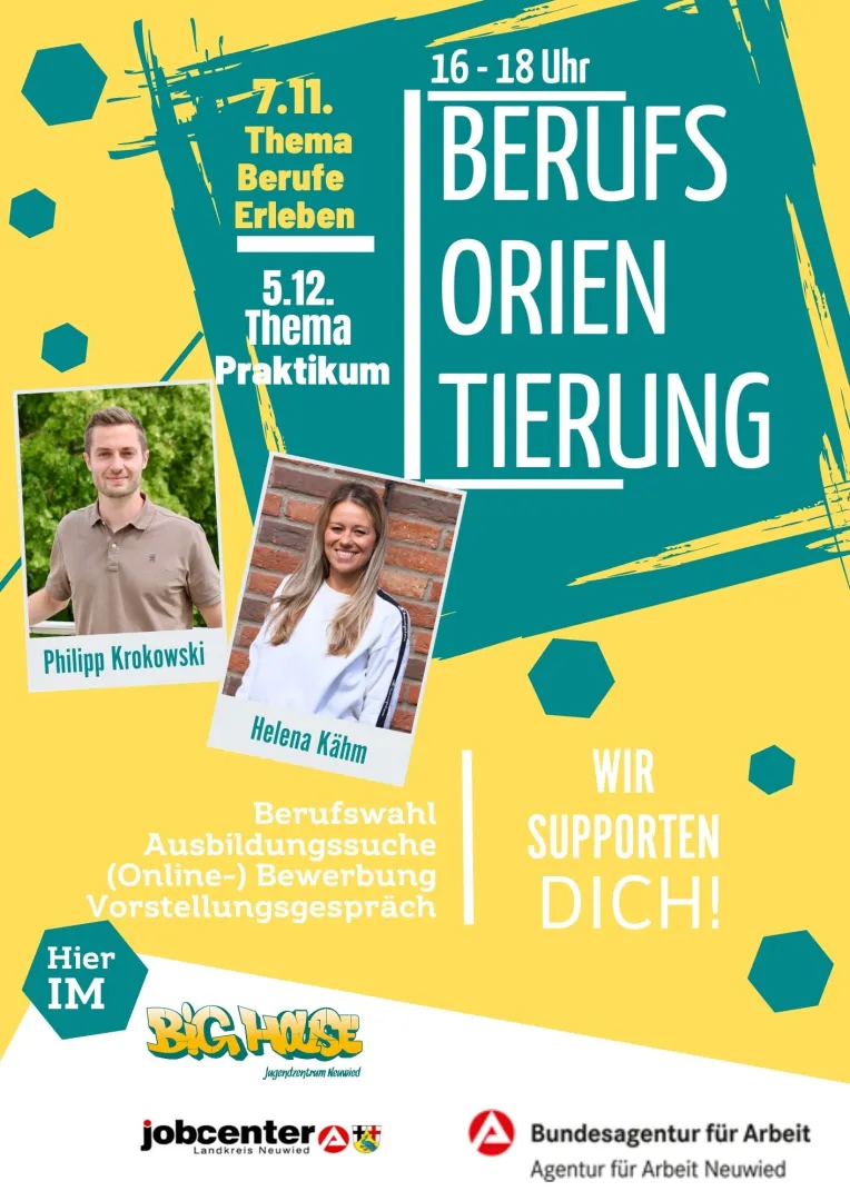 Ab November monatlich: Berufsorientierung mit Eventcharakter