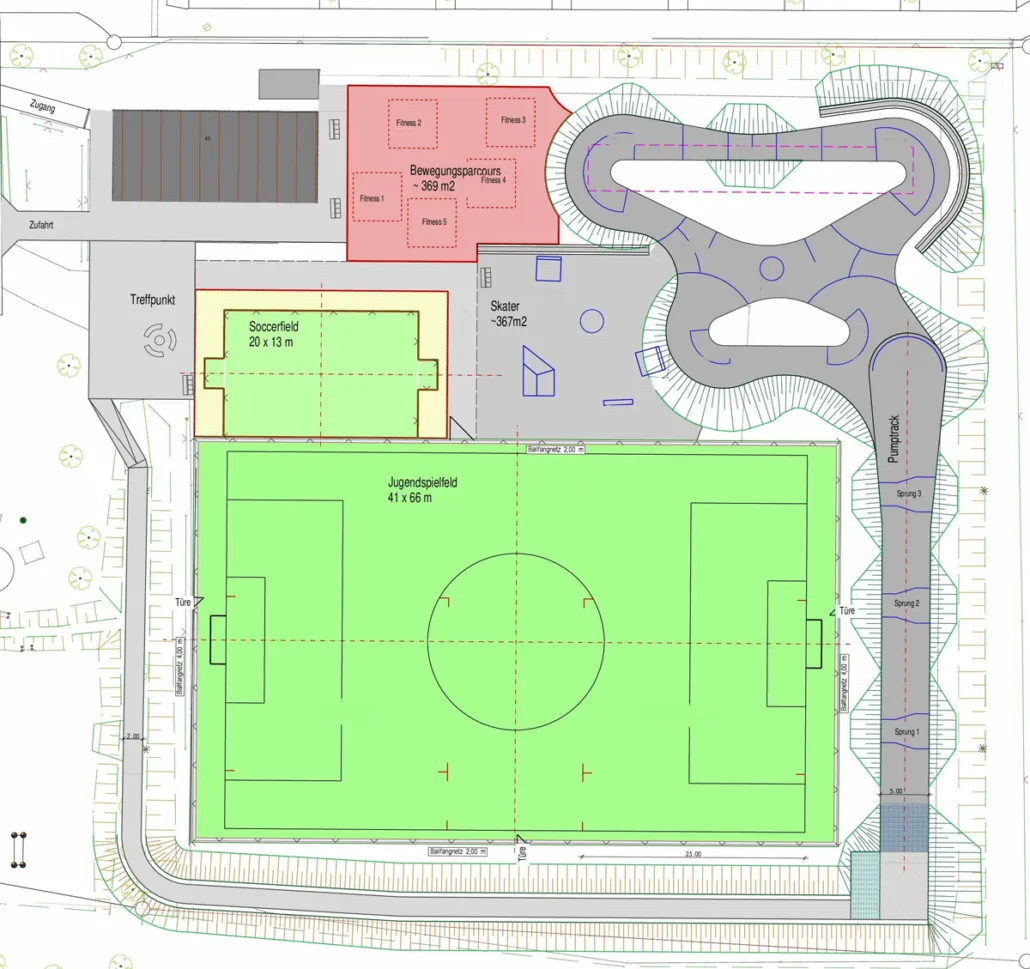 Neuplanung Sportplatz am Germaniaspielplatz