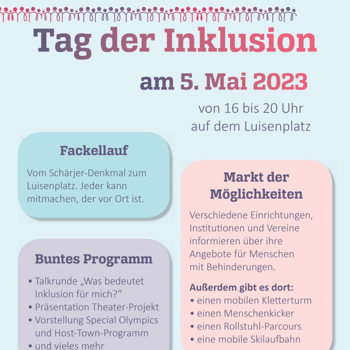 Tag der Inklusion am 5. Mai 2023