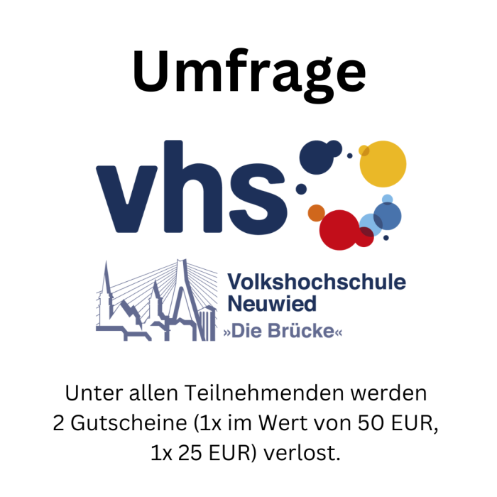 Als Dankeschön verlosen wir unter allen Teilnehmenden 2 Gutscheine (1x im Wert von 50 EUR, 1x 25 EUR).